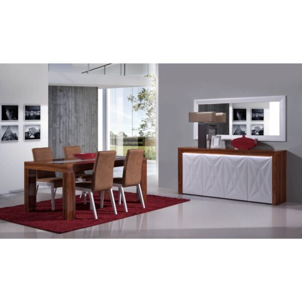 Alternative view of Sala de Jantar Pirâmide Pau Ferro com Lacado Branco